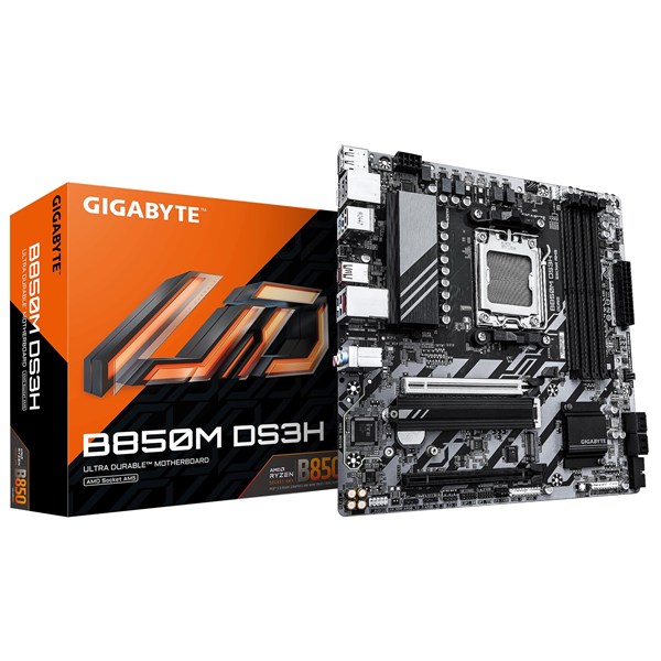 GIGABYTE B850M DS3H DDR5 HDMI DP-TYPEC PCIE 5.0 AM5 mATX ikinci görünüm
