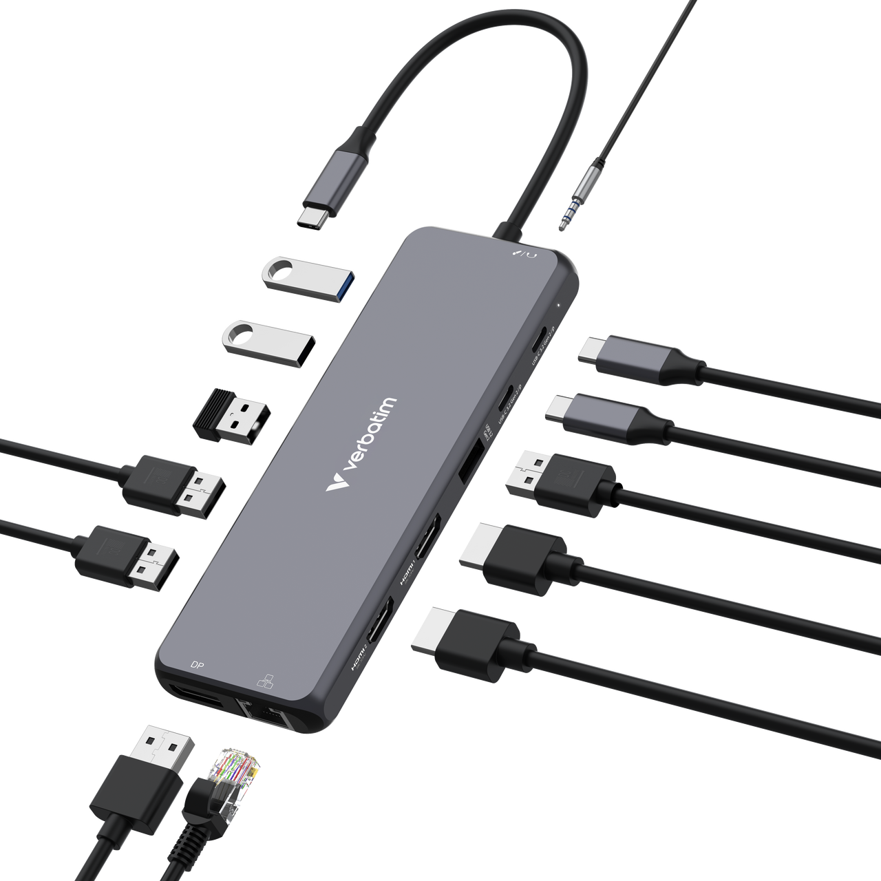 VERBATIM CMH-05 USB-C Pro 5 Port Çok Bağlantı Noktalı Dock