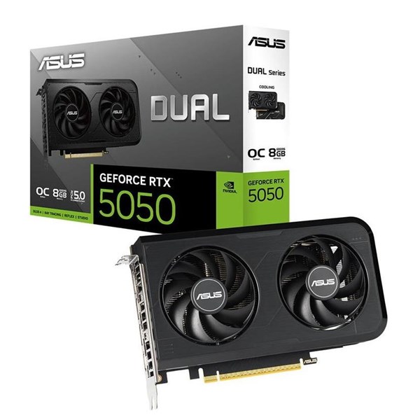 ASUS 8GB DUAL RTX5050-O8G GDDR6 128bit HDMI DP PCIe 5.0 ikinci görünüm