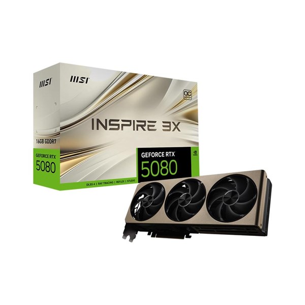 MSI RTX5080 16GB INSPIRE 3X OC GDDR7 256bit HDMI DP PCIe 5.0 ikinci görünüm
