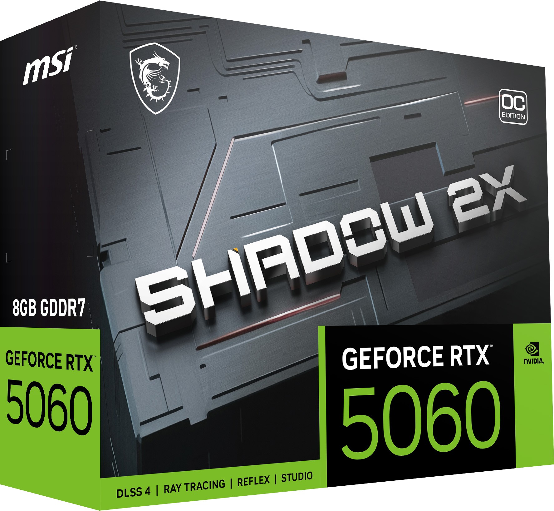 MSI RTX5060 8GB SHADOW 2X OC GDDR7 128bit HDMI DP PCIe 5.0 ikinci görünüm