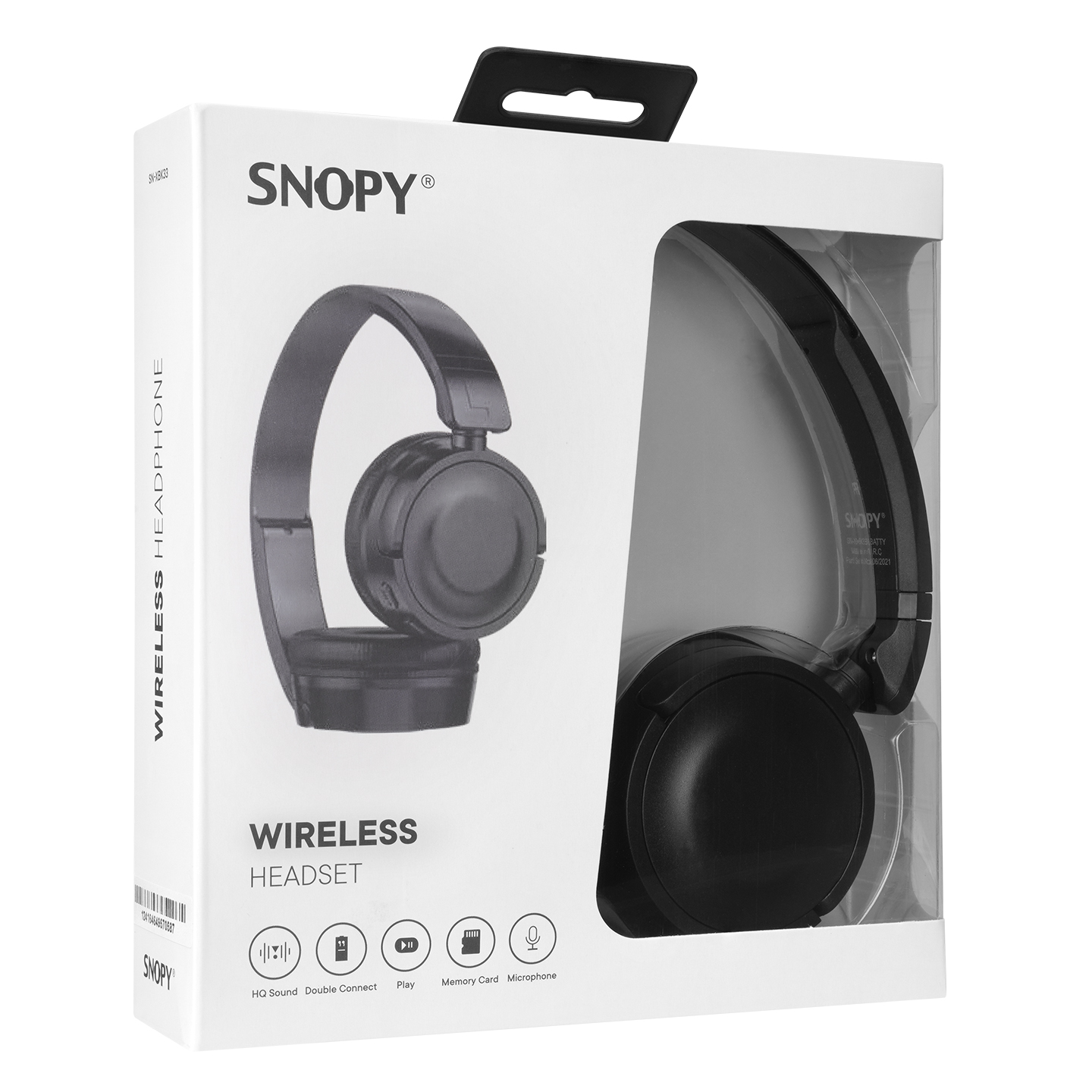 SNOPY SN-XBK33 BATTY TF KART ÖZELLİKLİ Siyah Bluetooth Kulaklık ikinci görünüm