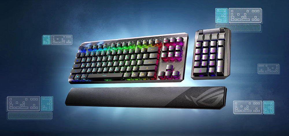 ASUS ROG CLAYMORE II Kablolu/Kablosuz Mekanik Gaming Klavye (90MP01W0-BKEA01)