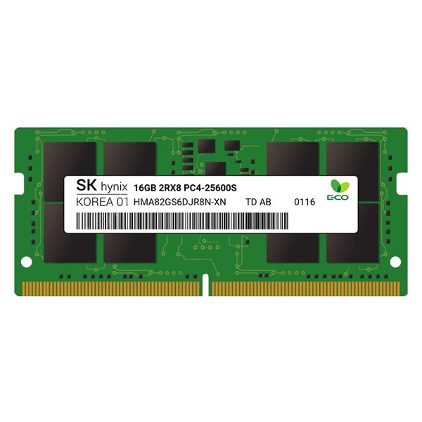 HyNIX 16GB DDR4 3200MHZ ECC NOTEBOOK RAM VALUE HMA82GS7DJR8N-XN