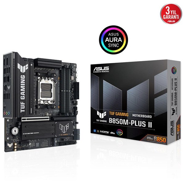 ASUS TUF GAMING B850M-PLUS II DDR5 HDMI DP PCIE 5.0 AM5 ATX ikinci görünüm