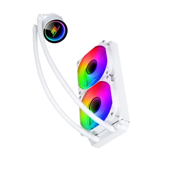 POWERBOOST 240mm DEEP PB-LCS-PI240-W ARGB Sıvı Soğutmalı AM5-1851p İşlemci Fanı Beyaz ikinci görünüm
