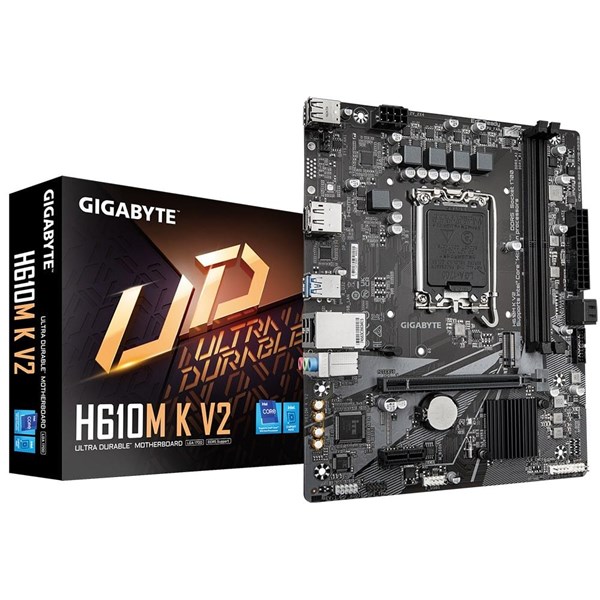 GIGABYTE H610M-K v2 DDR5 HDMI PCIe 16X v4.0 1700p mATX ikinci görünüm