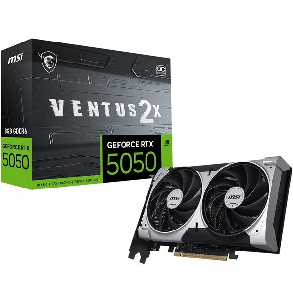 MSI RTX5050 8GB VENTUS 2X OC 8G GDDR6 128bit HDMI DP PCIe 5.0 ikinci görünüm
