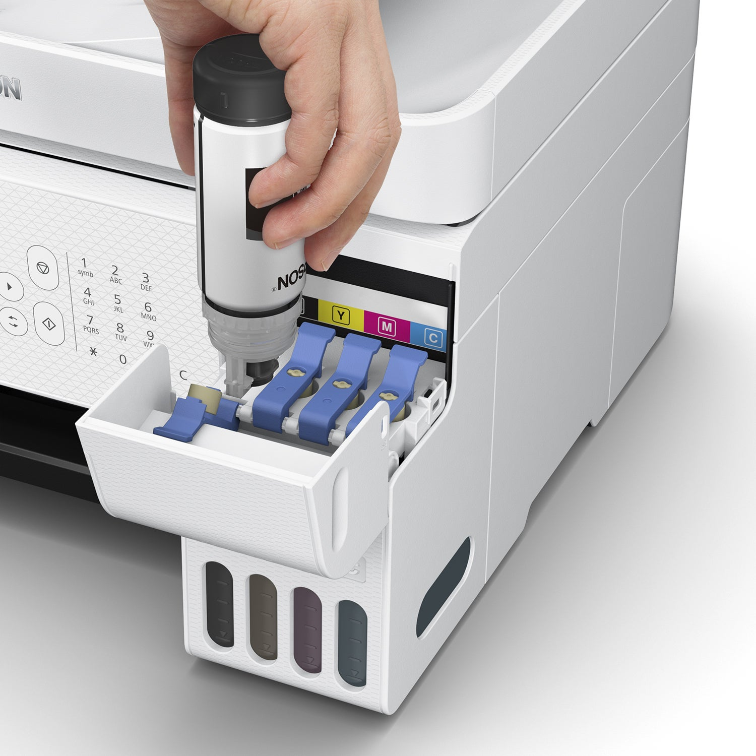 EPSON A4 Renkli L5296 Çok Fonksiyonlu Tanklı Yazıcı Fax USB 2.0,Ethernet,Kablosuz Beyaz