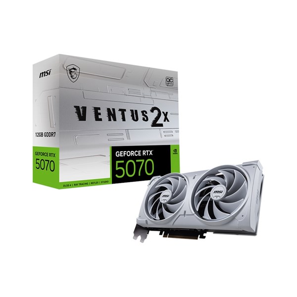MSI RTX5070 12GB VENTUS 2X OC WHITE 12G OC GDDR7 192bit HDMI DP PCIe 5.0 Beyaz ikinci görünüm