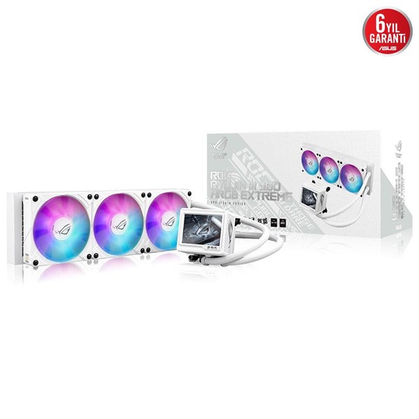 ASUS 360mm ROG RYUJIN III 360 EXTREME WHITE ARGB Sıvı Soğutmalı AM5-1851p İşlemci Fanı Beyaz ikinci görünüm