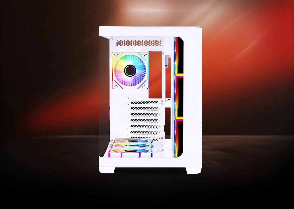 GAMEBOOSTER GB-G2852W Gaming Mid-Tower PC Kasası Beyaz 7-Fanlı