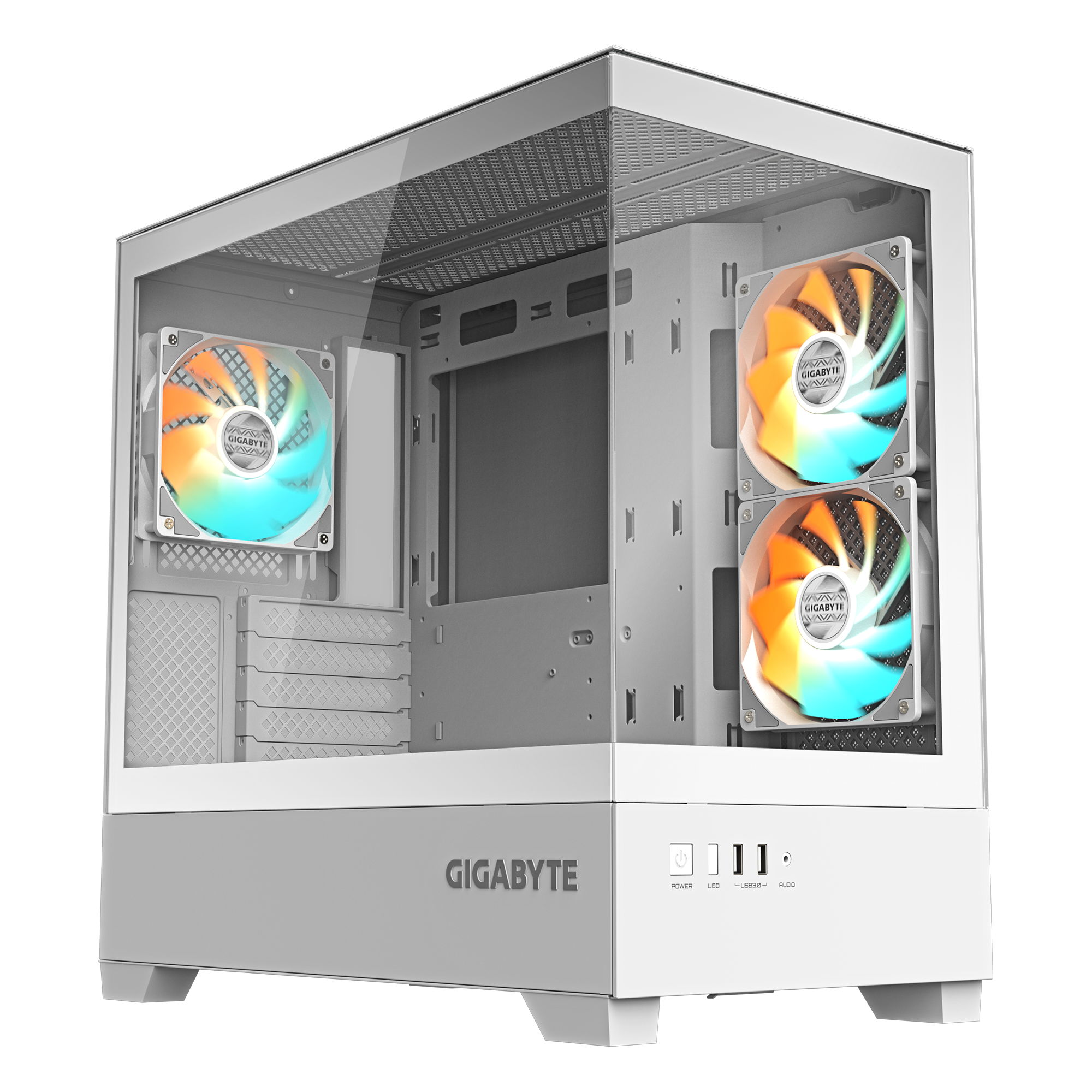 GIGABYTE GB-C201PI GAMING Mid-Tower PC Kasası Beyaz 360mm Soğutma Desteği
