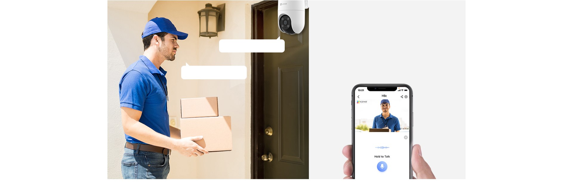 EZVIZ 2MP Dome 4mm Wıfı Kablosuz IP Kamera H8C