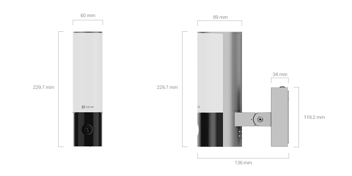 EZVIZ 3MP 2.8mm Wall-Light IP Güvenlik Kamera CS-EL3