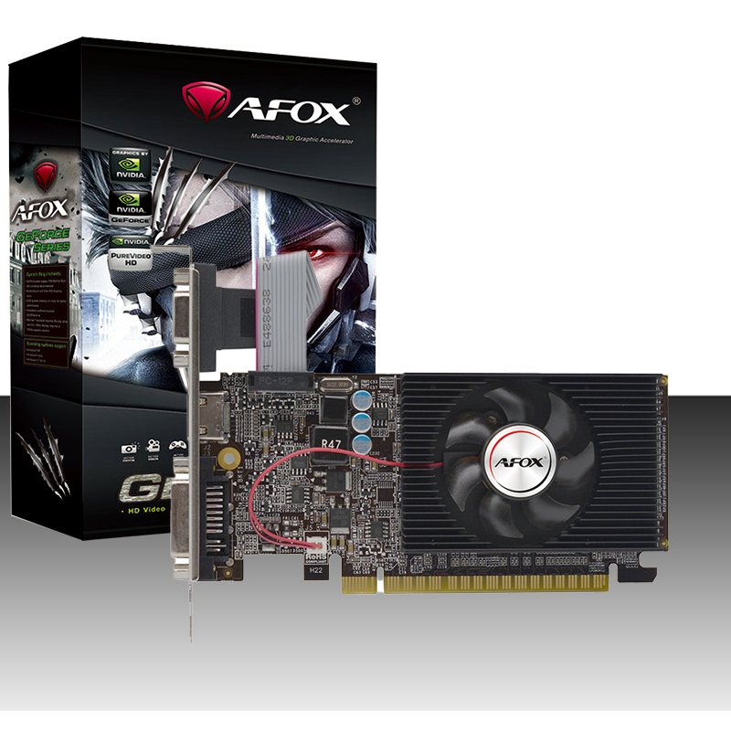 AFOX GT610 2GB AF610-2048D3L7V8 DDR3 64bit HDMI DVI PCIe 16X v2.0 ikinci görünüm