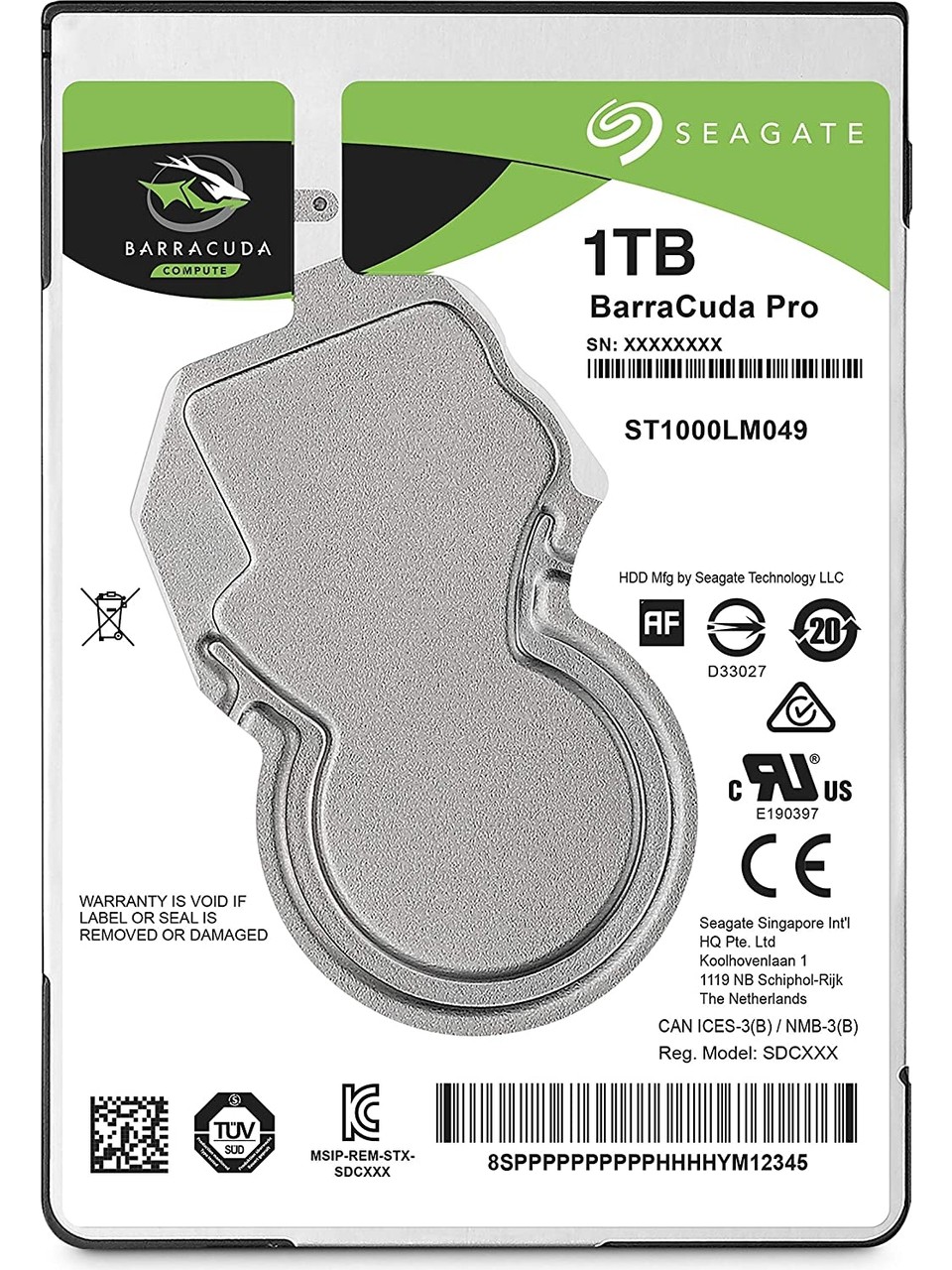 SEAGATE 1TB 2.5" BARRACUDA ST1000LM049 7200rpm 128mb SATA-3 Notebook Harddisk