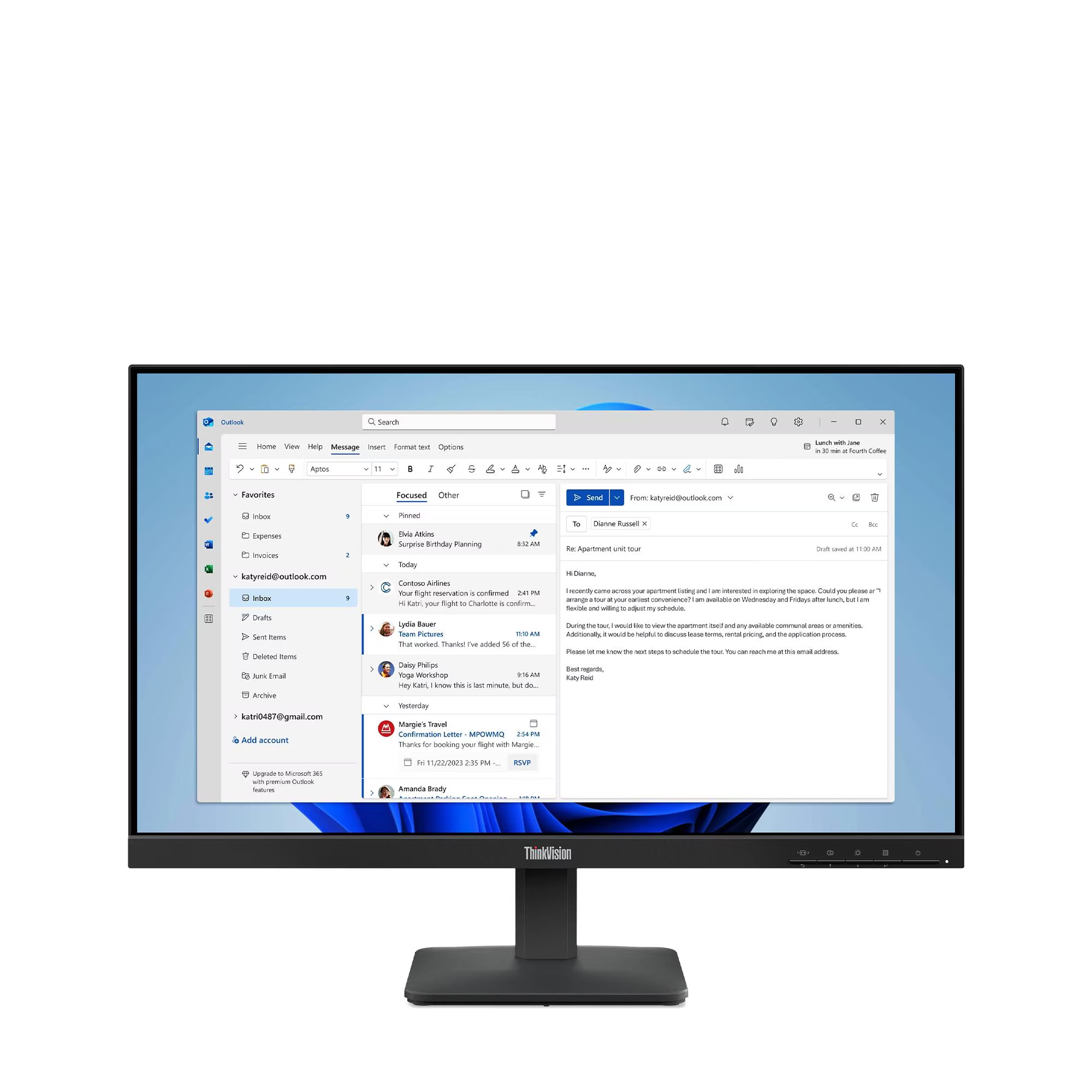 LENOVO 23.8" IPS S24-4E 64B5KAT1TK 4MS 100hz HDMI EV Ofis Tipi Monitör (1920 X 1080)