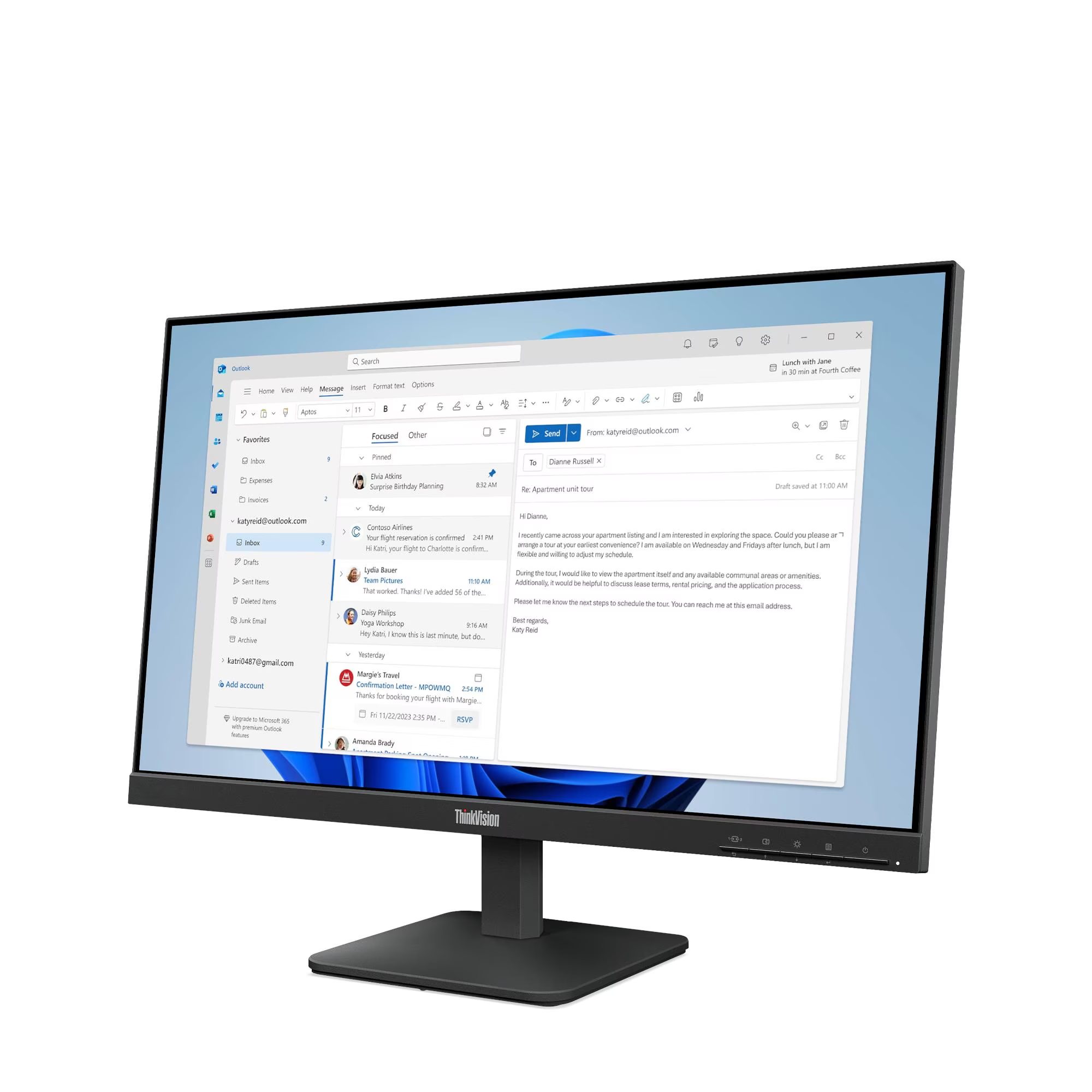 LENOVO 23.8" IPS S24-4E 64B5KAT1TK 4MS 100hz HDMI EV Ofis Tipi Monitör (1920 X 1080)