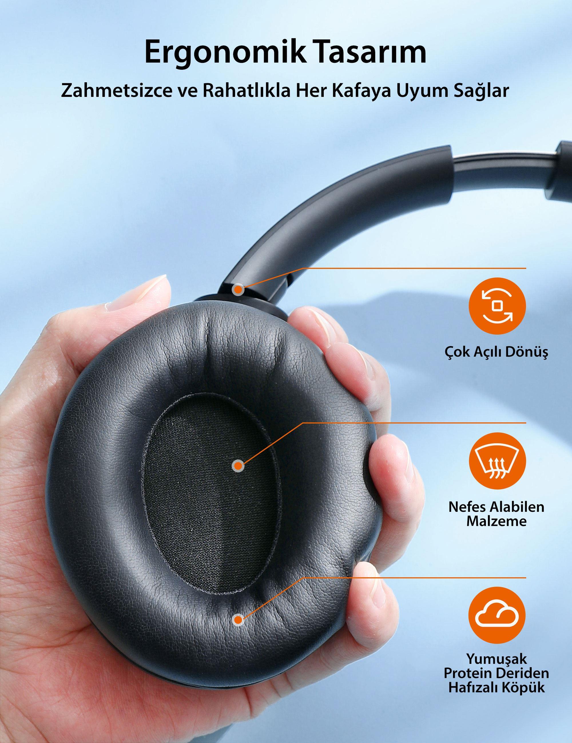 TAOTRONICS TT-BH1121-RED Bluetooth Mikrofonlu Kulaklık Siyah/Kırmız