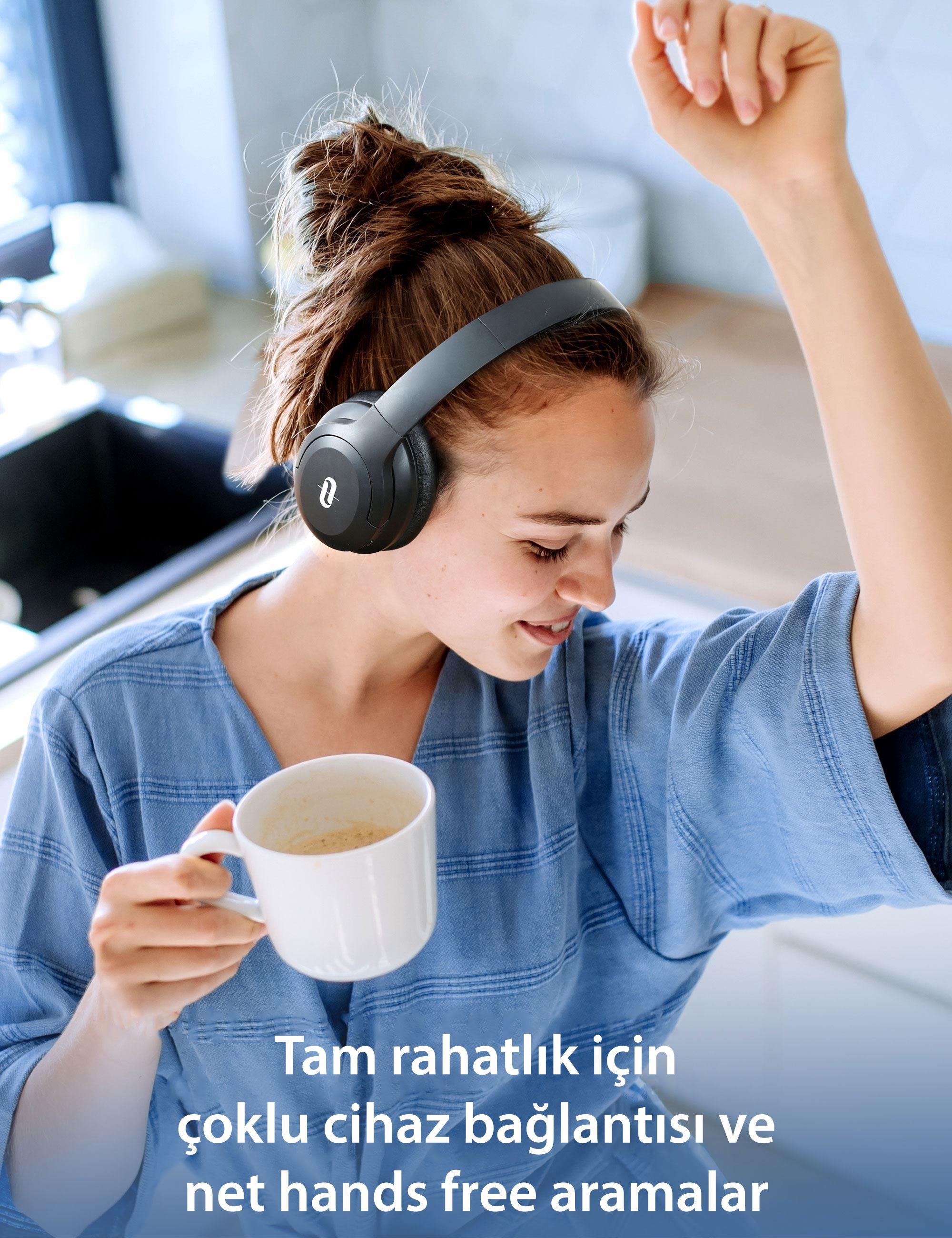 TAOTRONICS TT-BH1121-RED Bluetooth Mikrofonlu Kulaklık Siyah/Kırmız