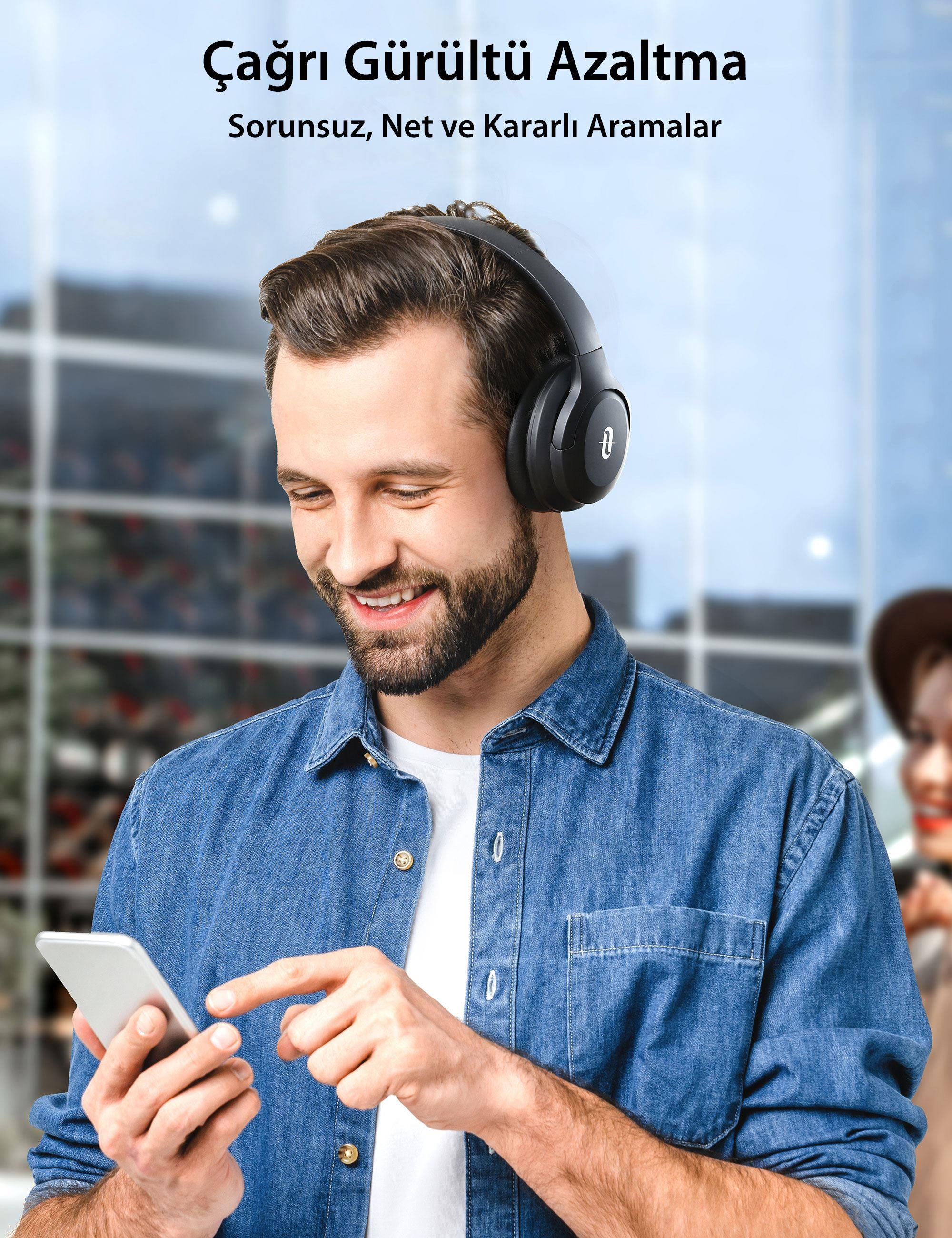 TAOTRONICS TT-BH1121-RED Bluetooth Mikrofonlu Kulaklık Siyah/Kırmız ikinci görünüm
