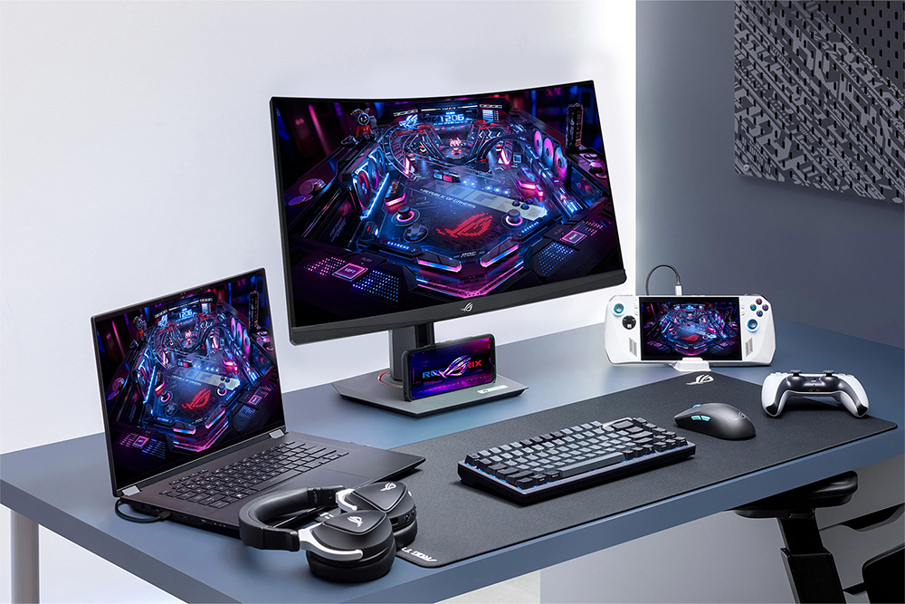 ASUS 27" FAST VA ROG STRIX XG27WCS 1MS 180Hz HDMI-DP-TYPE-C Kavisli Gaming Monitör (2560 X 1440)