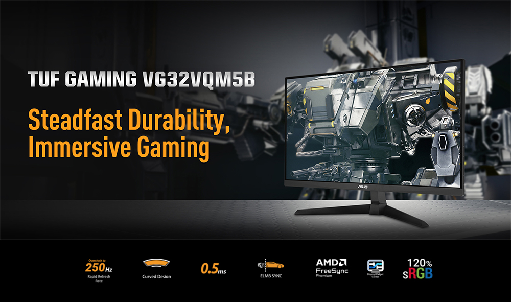ASUS 31.5" FAST VA TUF GAMING VG32VQM5B 0.5MS 250HZ HDMI-DP Kavisli Gaming Monitör (1920 X 1080)