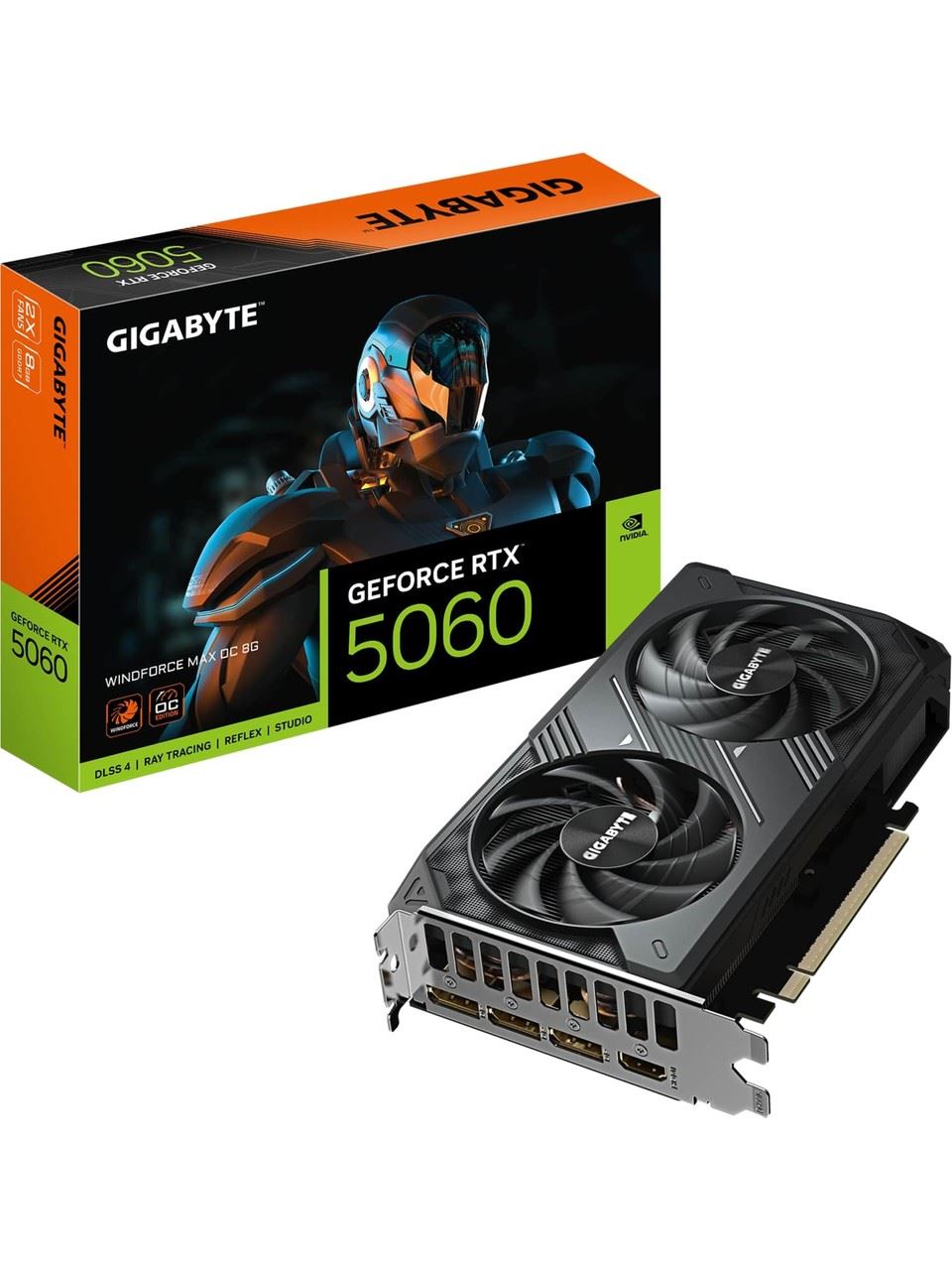 GIGABYTE RTX5060 8GB WINDFORCE MAX OC GV-N5060WF2MAX OC-8GD GDDR7 HDMI DP PCIe 5.0