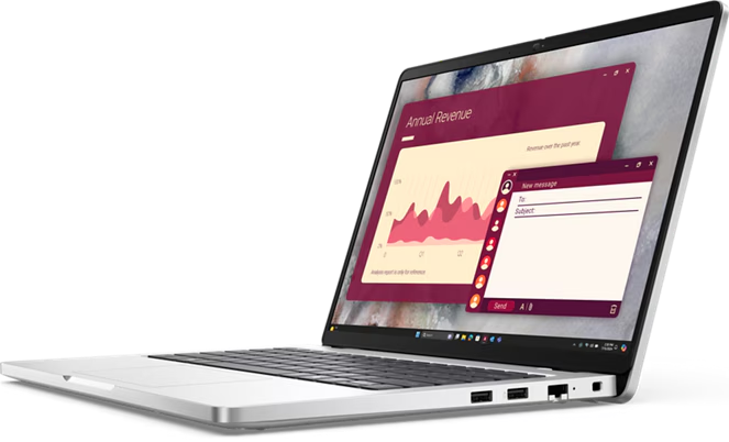 DELL 14" ULTRA 7 255U- 16GB DDR5 RAM- 512GB M2 NVME- O/B UHD FDOS / PRO 14 BTO107_PB14250U