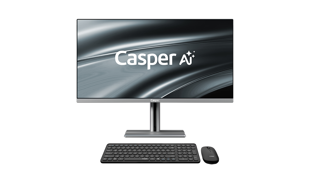 CASPER AIO 27" QHD CORE i7 13620H 16GB DDR5 RAM- 500GB M2 NVME- O/B UHD FDOS PIVOT / A970 1362-BE00X-V-G-K ikinci görünüm