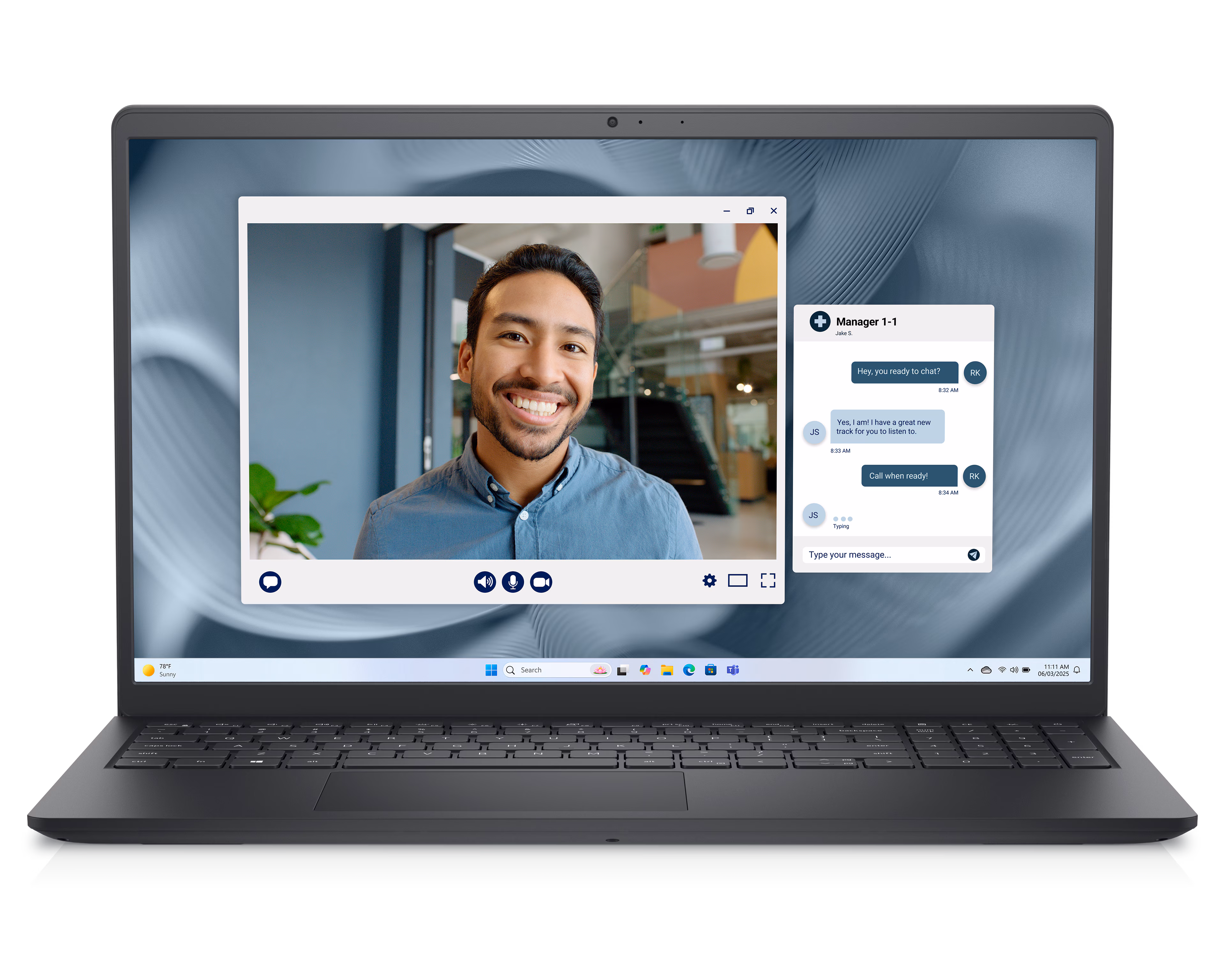 DELL 15.6" CORE 3 100U- 8GB DDR5 RAM- 512GB M2 NVME- O/B UHD FDOS / PRO 15 ESSENTIAL PV152503U