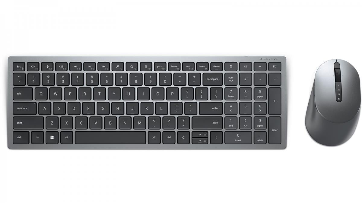 DELL Q TR KM7120W 580-AIWJ Çoklu Cihaz Kablosuz Titanyum Gri Klavye Mouse Set ikinci görünüm