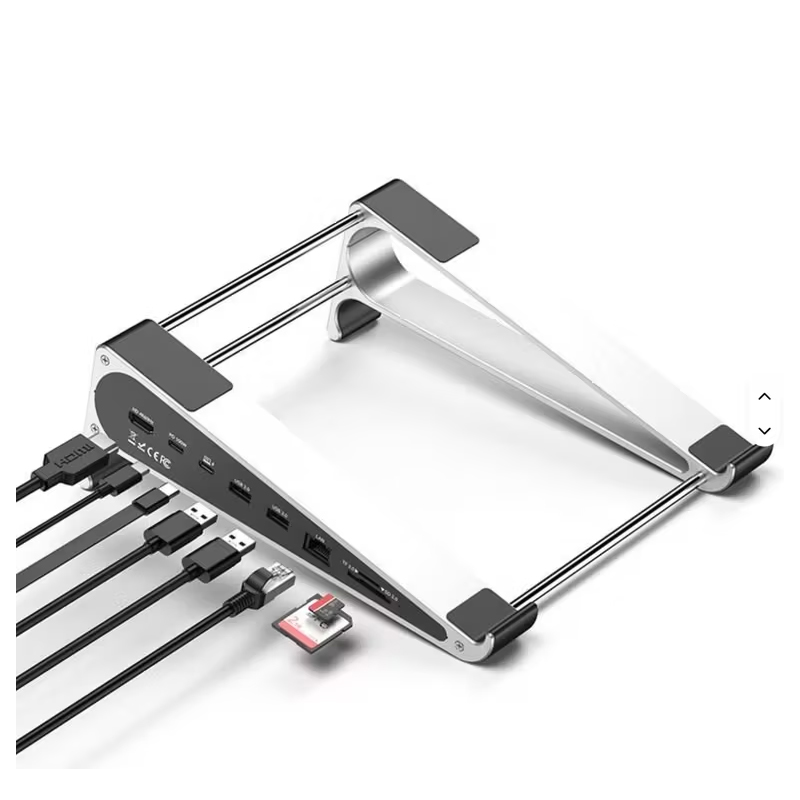 CODEGEN NSC-401 7portlu Genişletilmiş Yerleştirme İstasyonu (Docking Station) Entegre Alüminyum Notebook ve MacBook Standı ikinci görünüm