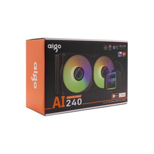 AIGO AI240 LGA1700/AM4/AM5 240 mm ARGB Siyah Sıvı Soğutma ikinci görünüm