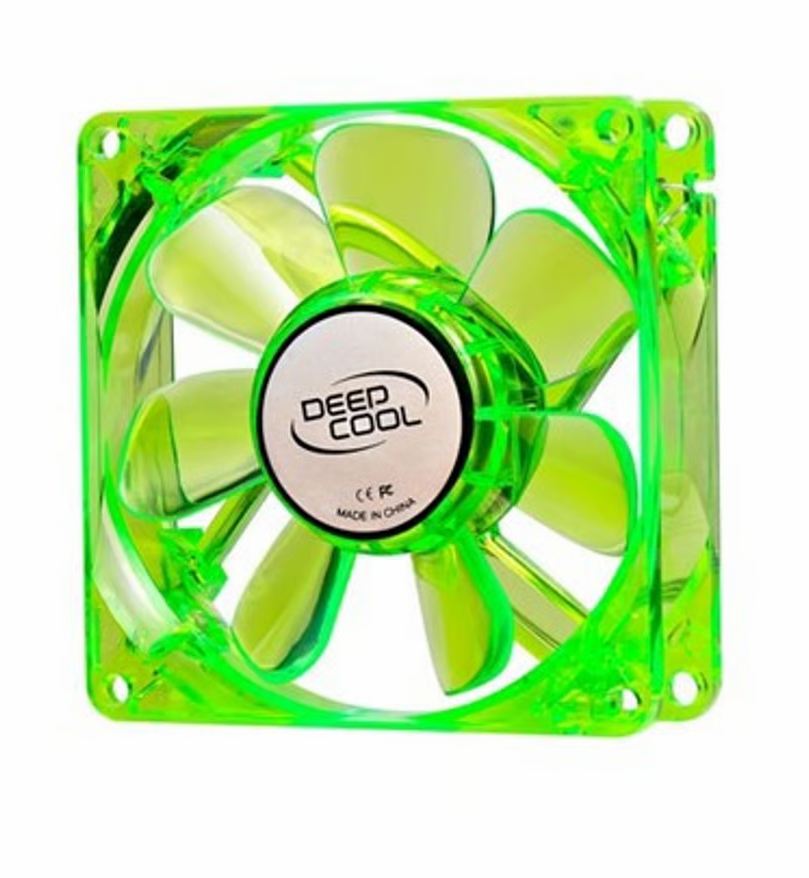 DEEPCOOL XFAN 80G/B Yeşil Gövde Üzerine Mavi LED'li Kasa Fanı ikinci görünüm