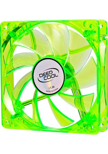 DEEPCOOL XFAN 120G/B Yeşil Şeffaf Gövde Mavi LED'li 120mm Kasa Fanı ikinci görünüm