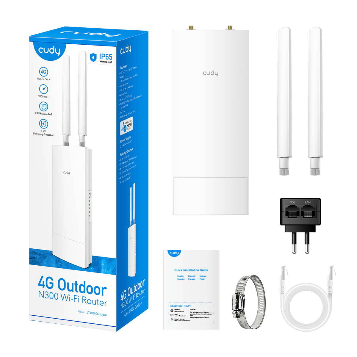 CUDY LT400 Outdoor N300 Harici 4G LTE Router