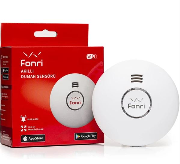 FONRI Wıfı Kablosuz Akıllı Duman Sensörü ikinci görünüm