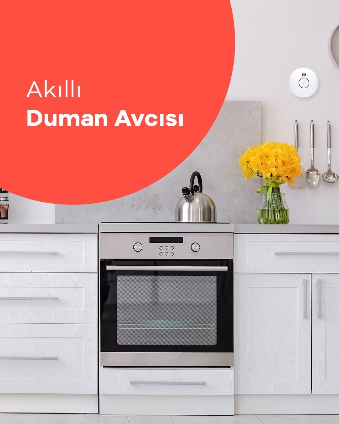 FONRI Wıfı Kablosuz Akıllı Duman Sensörü
