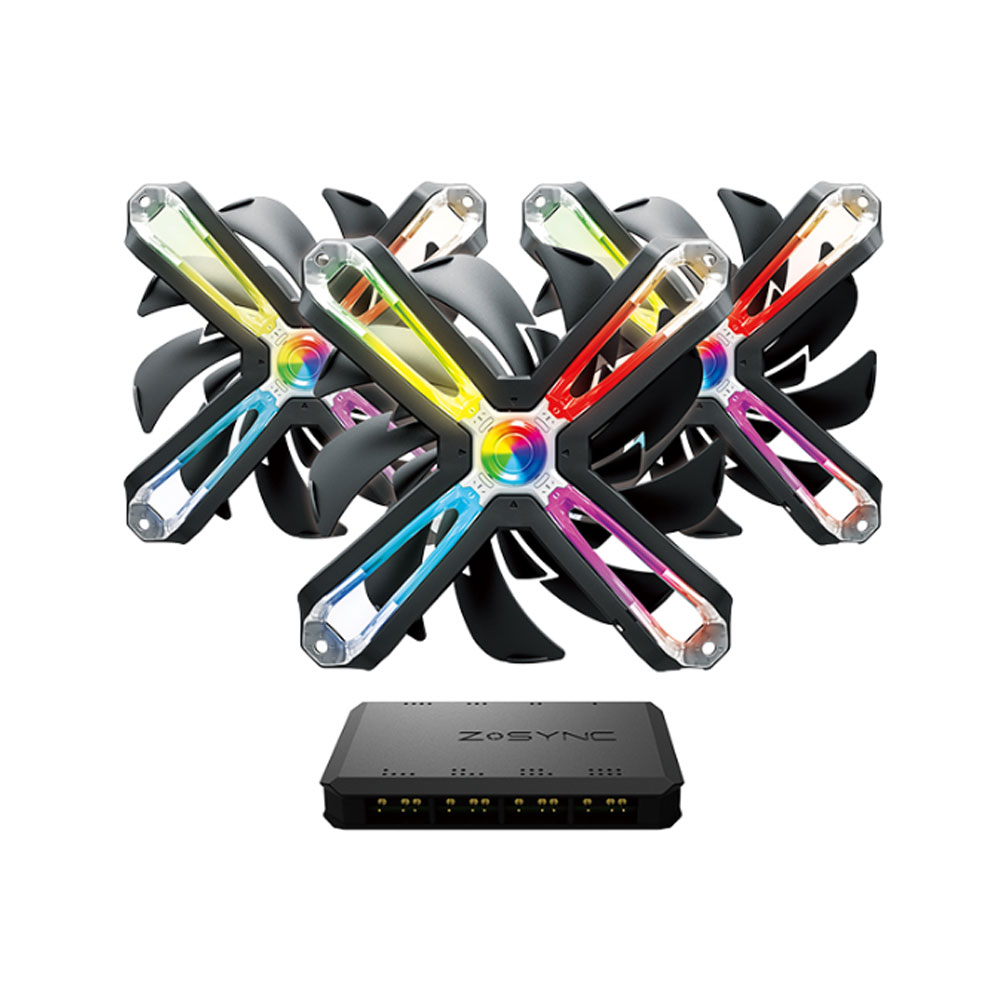 ZALMAN ZM-SF120A3 RGB 120mm Çerçevesiz 3'lü Fan Seti (Kontrolcü) ikinci görünüm