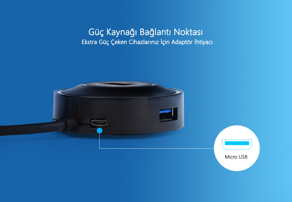 DARK 4port DK-AC-USB344 USB 3.0 Siyah USB Çoklayıcı Hub