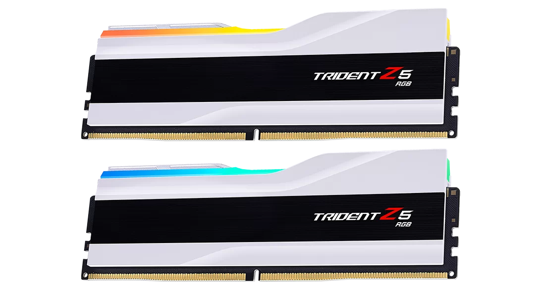 GSKILL 32GB (2X 16GB) DDR5 6000MHZ CL36 DUAL KIT RGB PC RAM TRIDENT Z5 F5-6000J3636F16GX2-TZ5RW BEYAZ