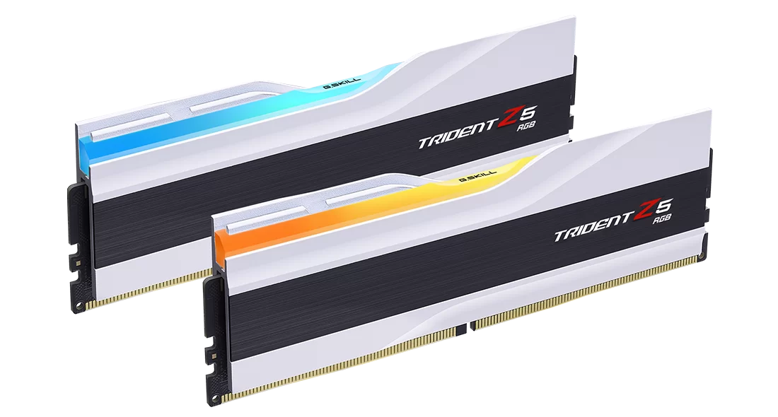 GSKILL 32GB (2X 16GB) DDR5 6000MHZ CL36 DUAL KIT RGB PC RAM TRIDENT Z5 F5-6000J3636F16GX2-TZ5RW BEYAZ ikinci görünüm