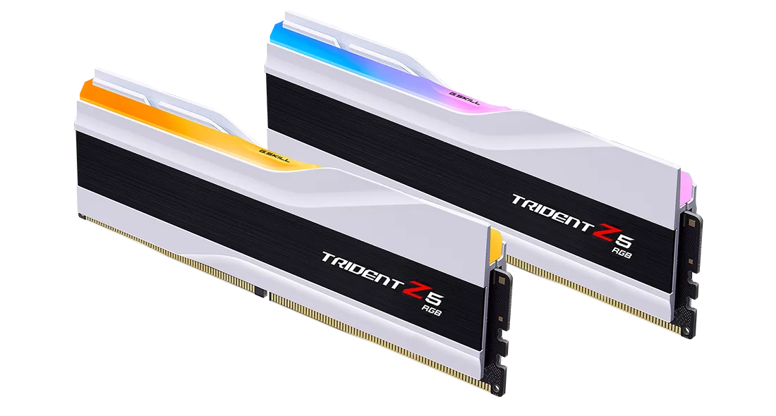 GSKILL 32GB (2X 16GB) DDR5 6000MHZ CL36 DUAL KIT RGB PC RAM TRIDENT Z5 F5-6000J3636F16GX2-TZ5RW BEYAZ