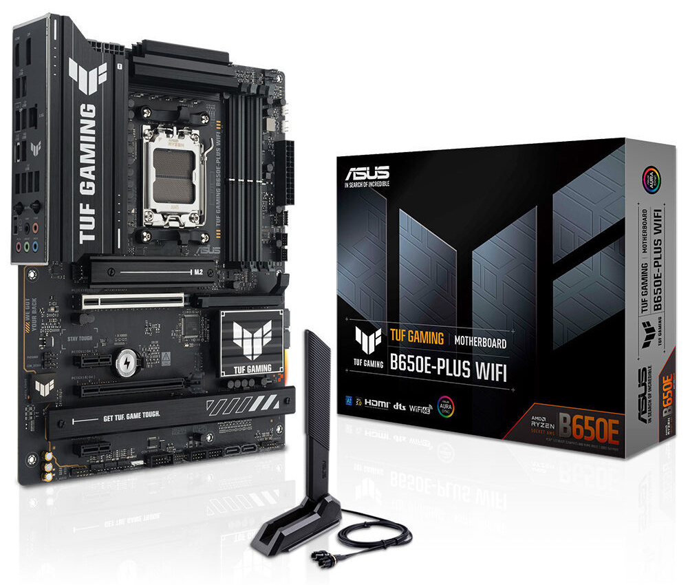 ASUS TUF GAMING B650E-PLUS WIFI6E DDR5 HDMI DP PCIe 16X v4.0 AM5 ATX
