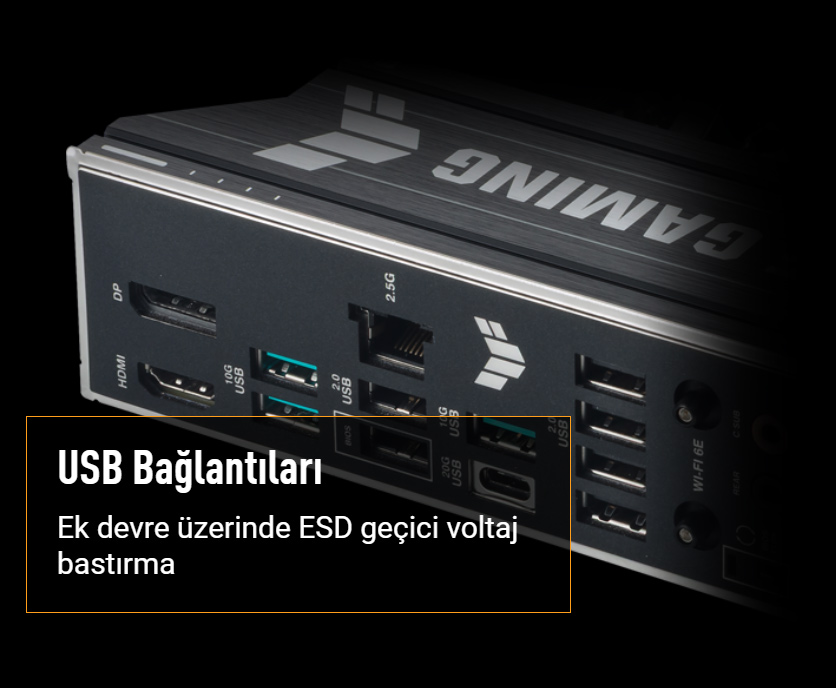 ASUS TUF GAMING B650E-PLUS WIFI6E DDR5 HDMI DP PCIe 16X v4.0 AM5 ATX