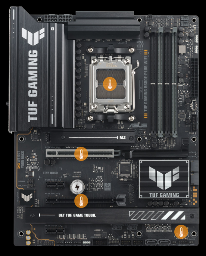 ASUS TUF GAMING B650E-PLUS WIFI6E DDR5 HDMI DP PCIe 16X v4.0 AM5 ATX