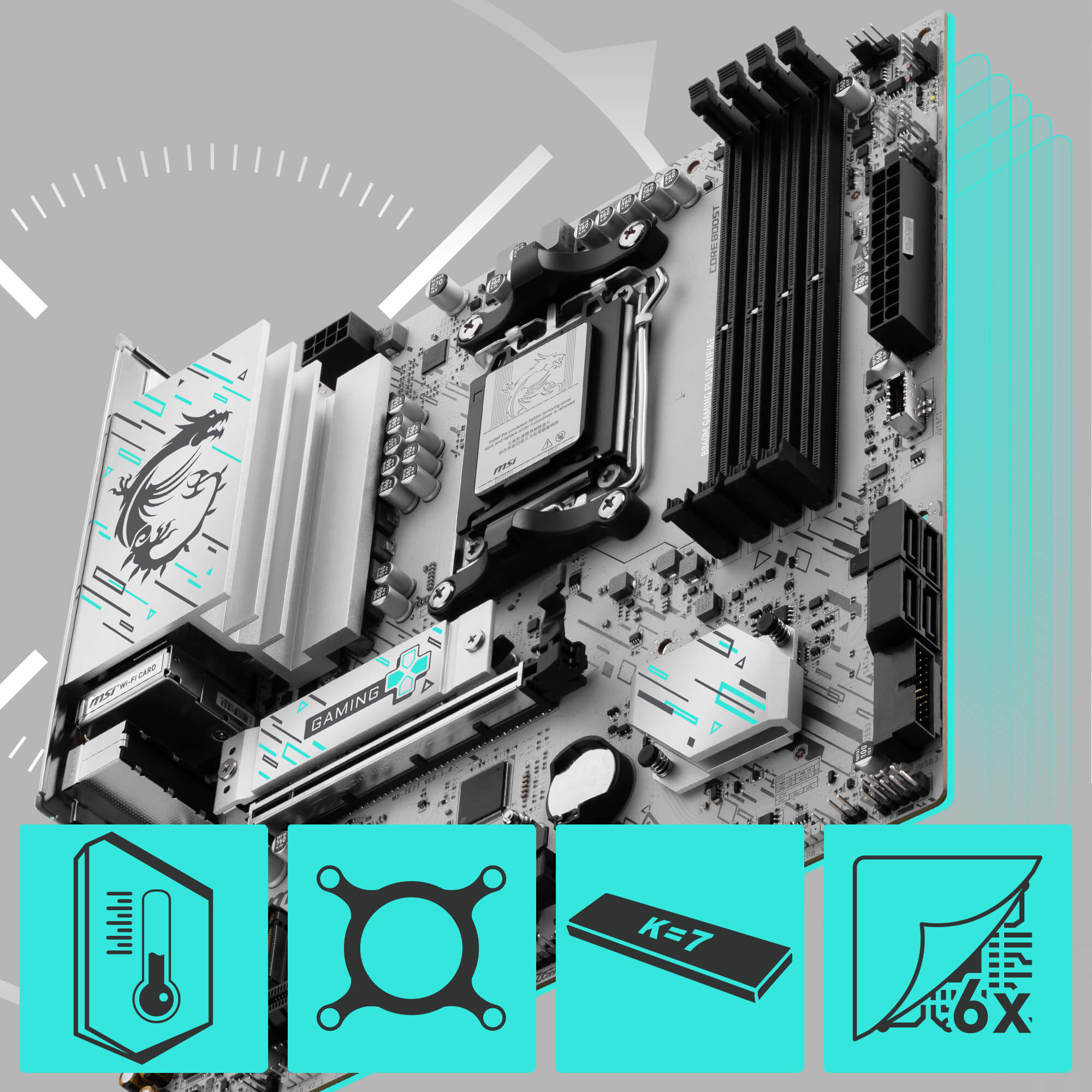 MSI B840M GAMING PLUS WIFI6E DDR5 HDMI PCIE 5.0 AM5 mATX