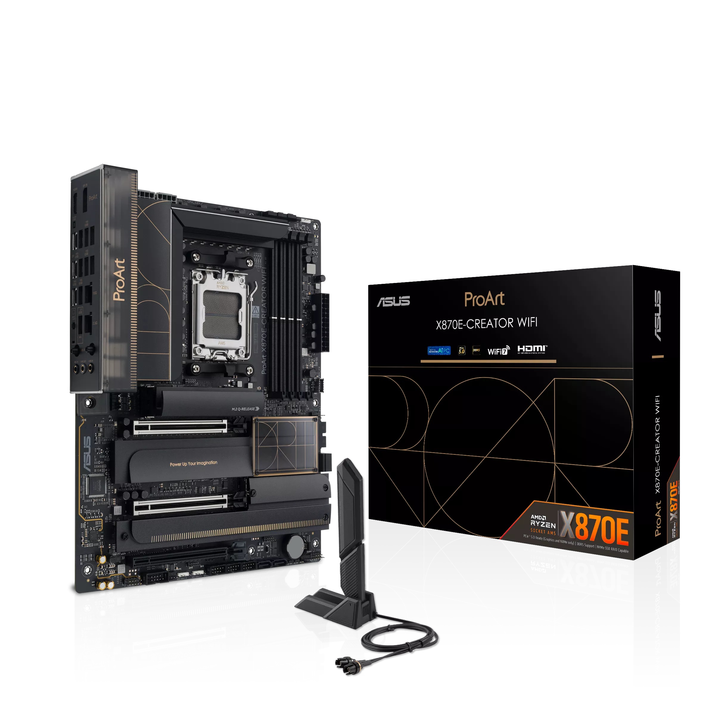 ASUS PROART X870E CREATOR WIFI-7 DDR5 HDMI DP PCIE 5.0 AM5 ATX ikinci görünüm